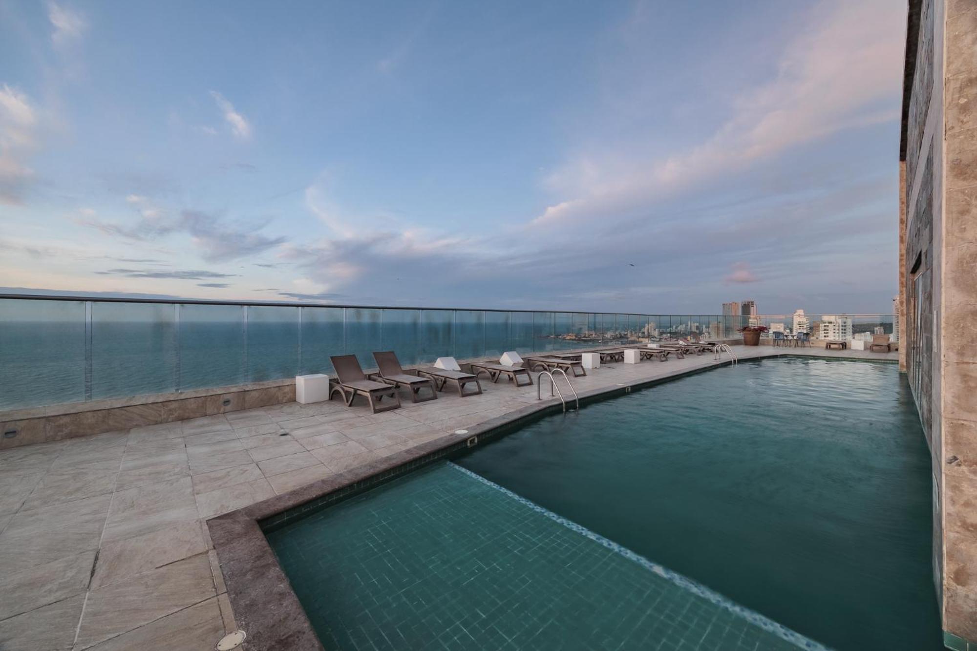 Apartamento Acogedor Apto De 1 Con Vista De Primera Clase Al Oceano Cartagena