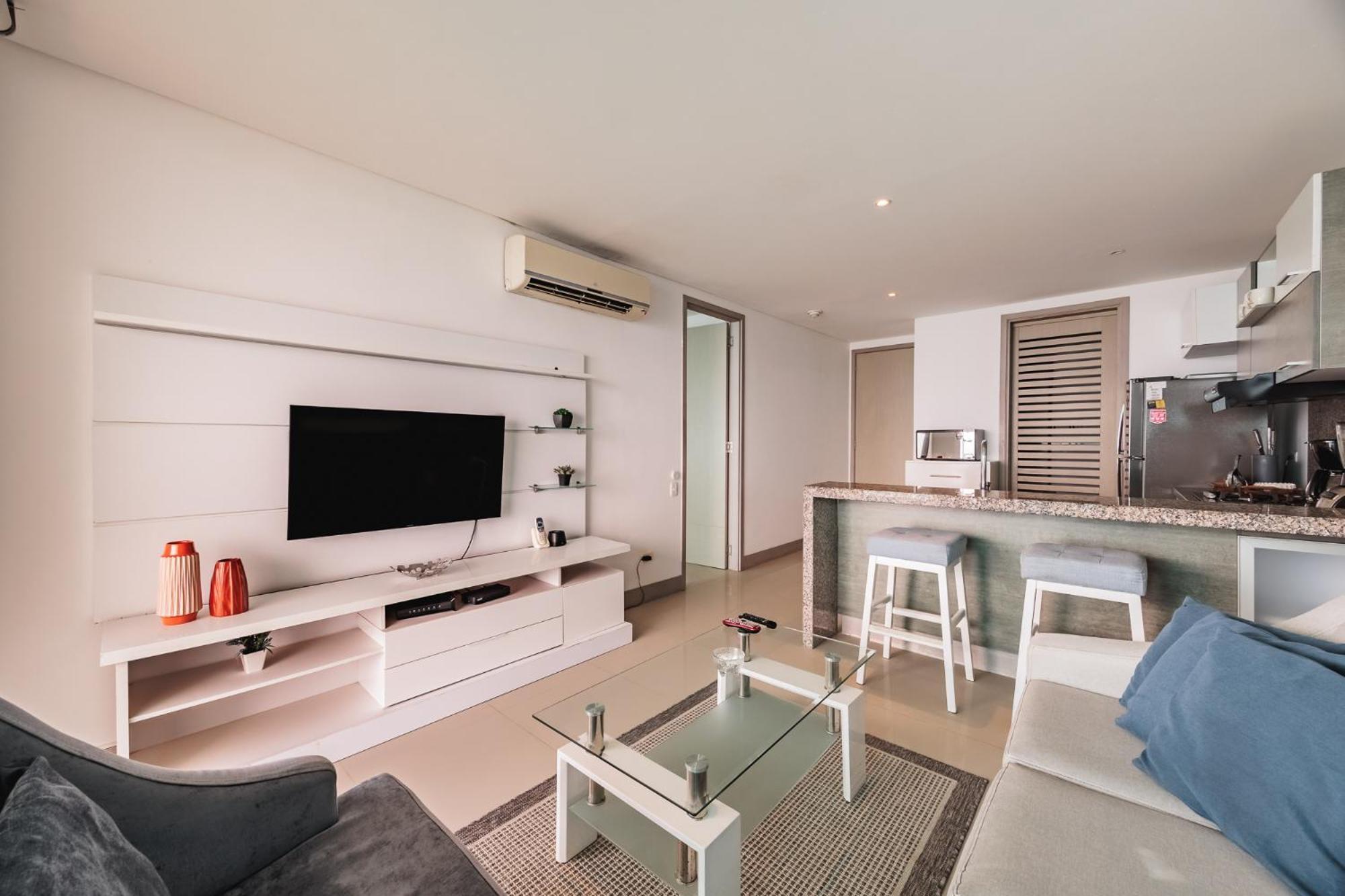 Acogedor Apto De 1 Con Vista De Primera Clase Al Oceano Apartamento Cartagena